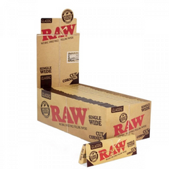 Caja de Papel RAW Natural Unrefined Rolling Papers Cut Corners - 50pzs