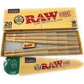Conos de Papel RAW Cone Natural Unrefined Rolling Papers Classic - 20pzs