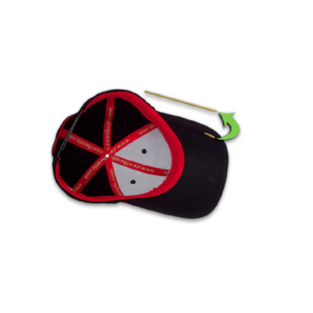 Gorra negra visera RAW